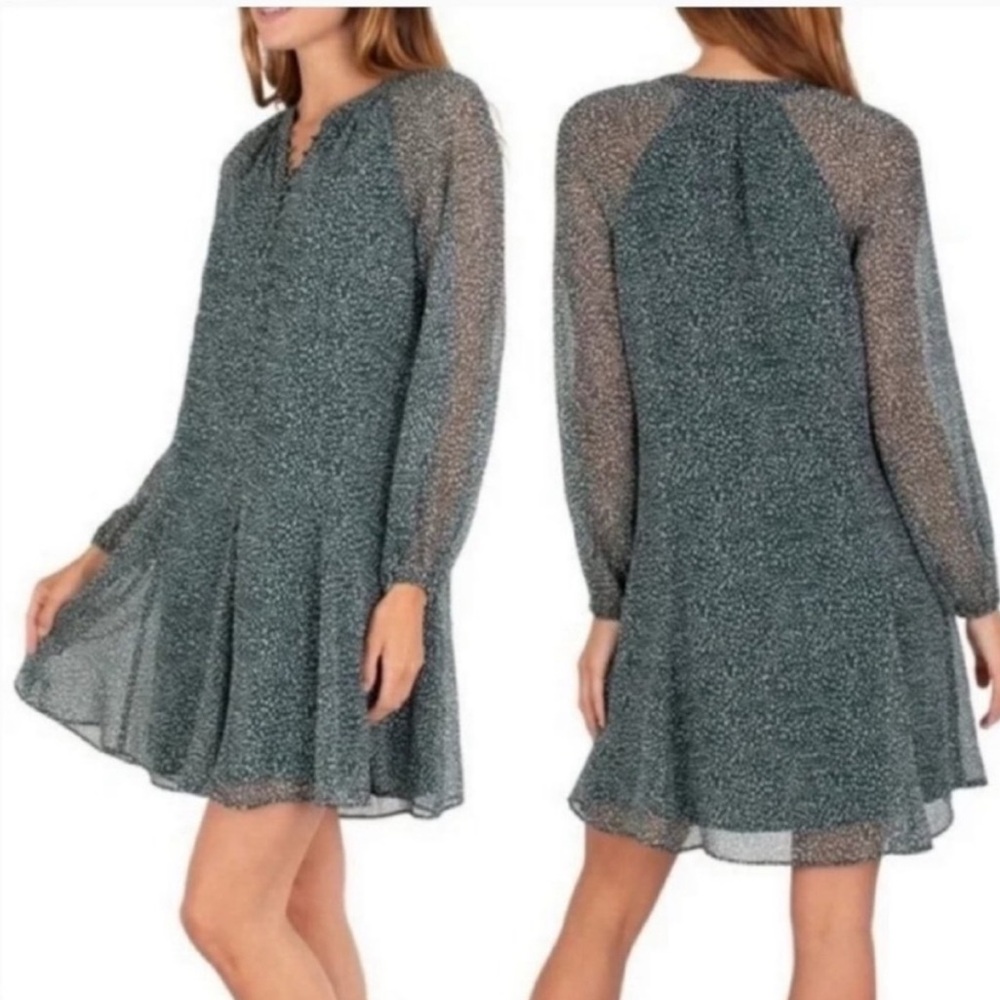Joie Green Arctic Animal Spot Limited Edition Lined Dress